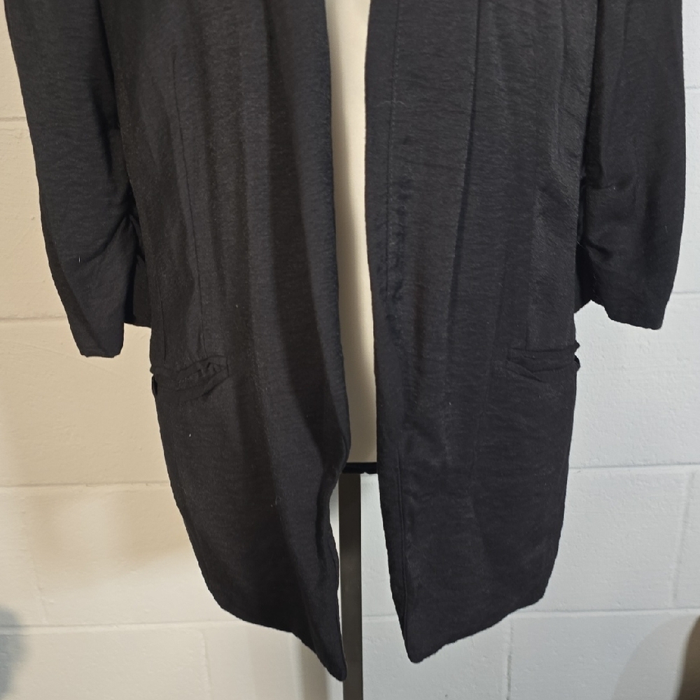 Black Open Front Cardigan - Picture 5 of 9